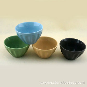 3.5-inch ceramic salad bowls, come in blue/green/yellow/black color glazed, more colors available